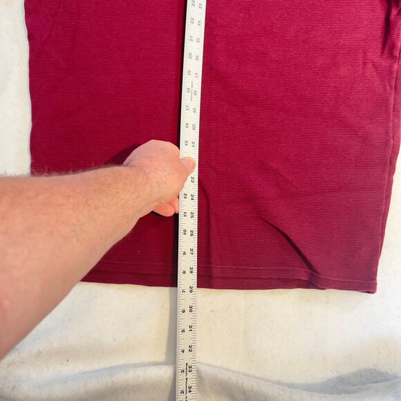 Polo Ralph Lauren Long Sleeve Shirt Men 2XL Waffle Knit Burgundy White Pony Logo - Picture 7 of 9